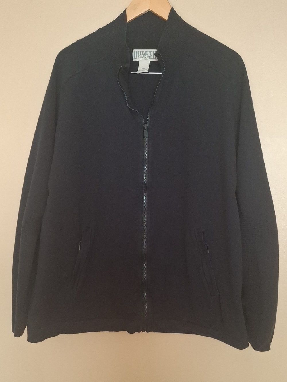 Duluth Trading Co Black Zip Front Sweater Jacket Men 2Xl